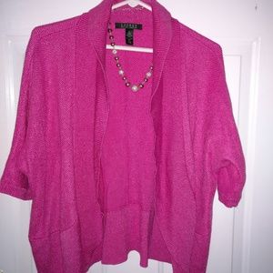 RALPH LAUREN Bright Raspberry Sweater Size XL